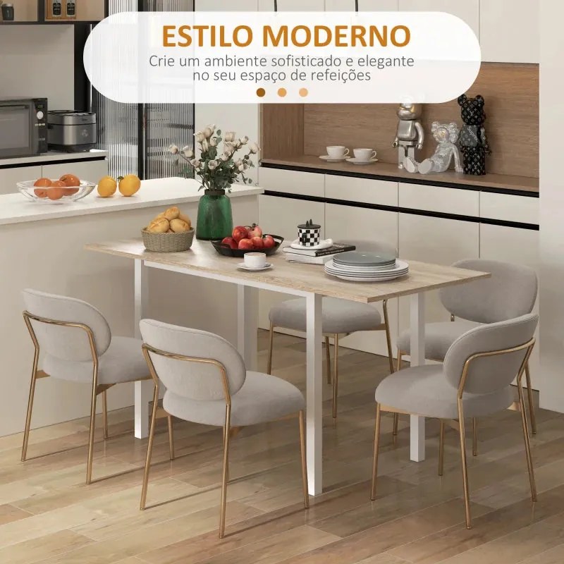 Mesa de Jantar Lucik Extensível - 110-160cm - Design Moderno