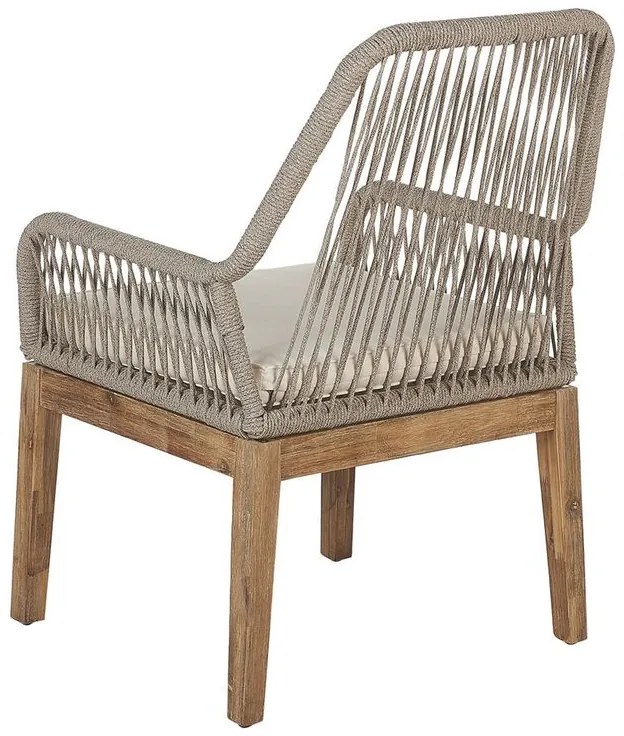 Conjunto de jardim com mesa 200 x 100 cm e 6 cadeiras em branco e creme OLBIA Beliani