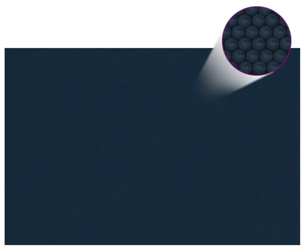 Película p/ piscina PE solar flutuante 300x200 cm preto e azul