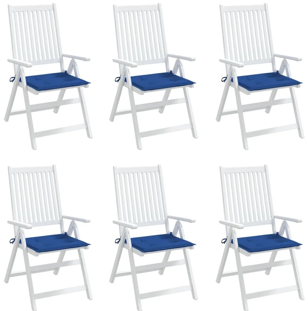 Almofadões p/ cadeiras jardim 6 pcs 50x50x3 cm oxford azul real
