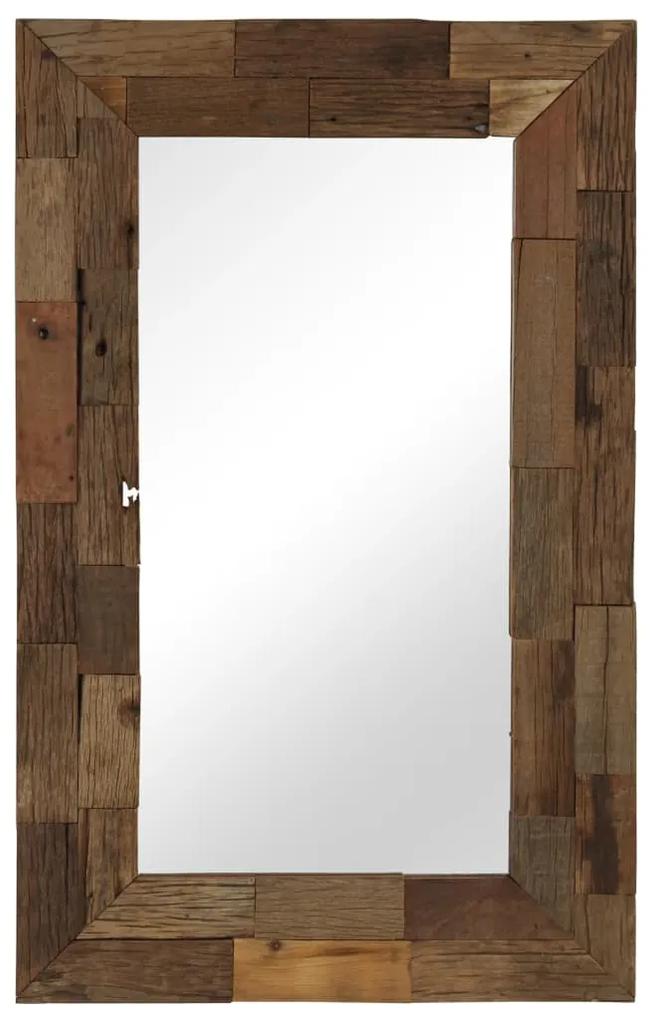 Espelho em madeira recuperada maciça 50x80 cm