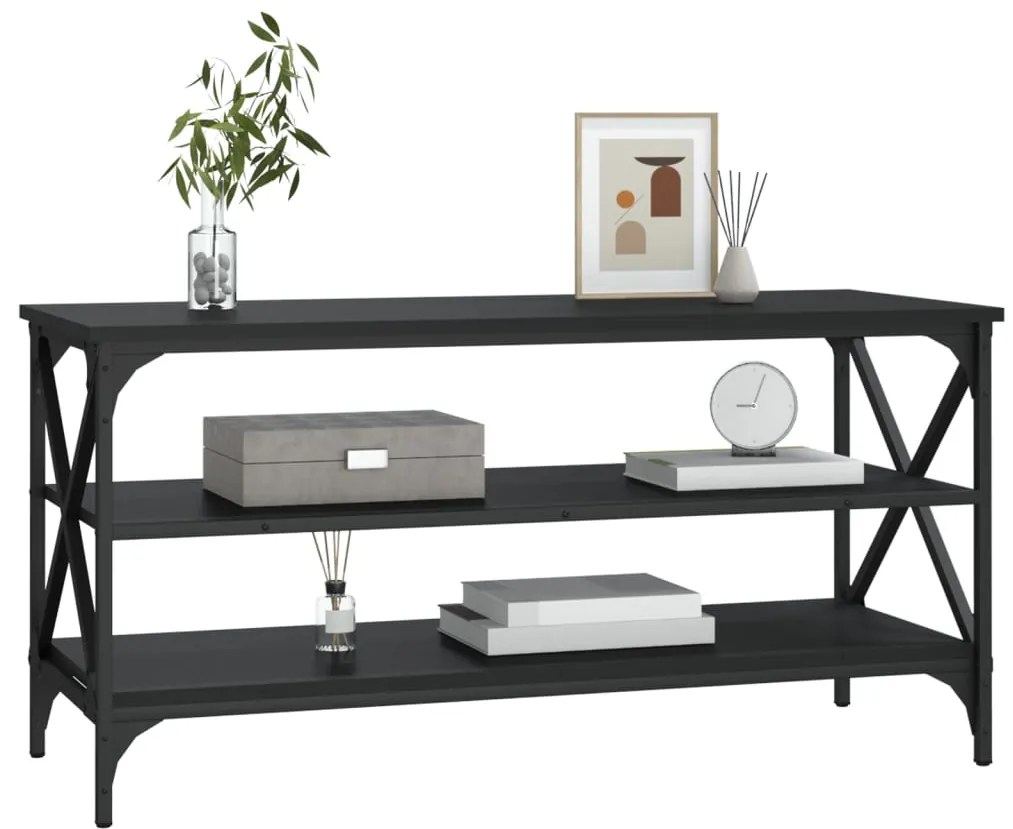 Móvel de TV 100x40x50 cm derivados de madeira preto