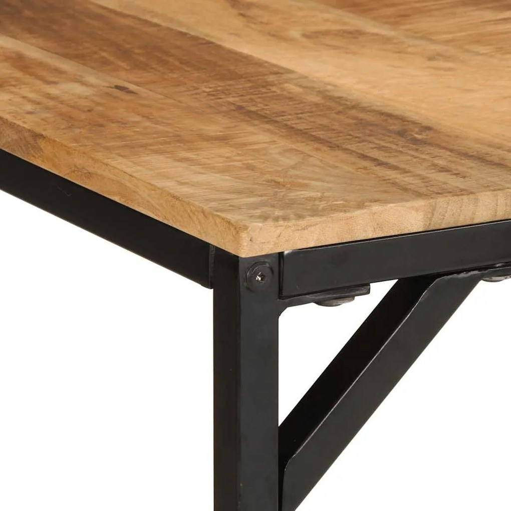 Mesa de jantar 220x90x75 cm madeira de mangueira maciça áspera