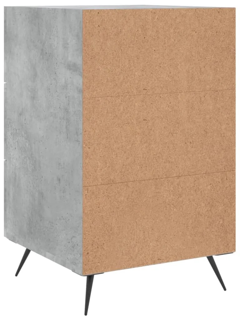 Mesa de cabeceira 40x40x66 cm derivados madeira cinza cimento