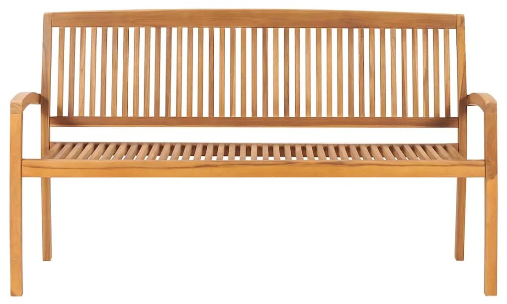 Banco de jardim empilhável c/ almofadão 159 cm teca maciça