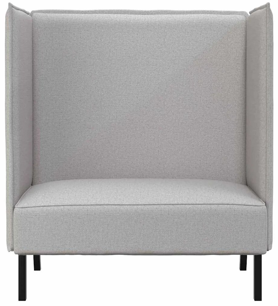 Sofá Alto Cinza Claro 109x56x121 cm Fabrics