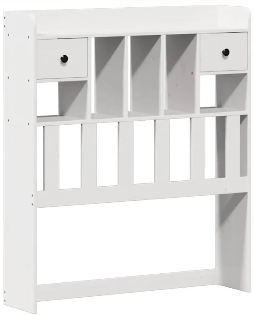 Cama sem colchão 100x200 cm madeira de pinho maciça branco