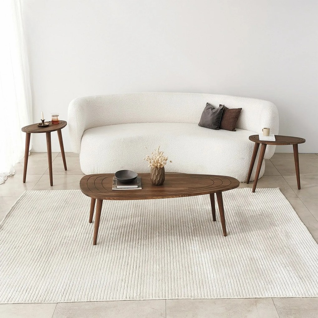 Mesa de Café Sweet - Cor Nogueira - 115x38x50 cm
