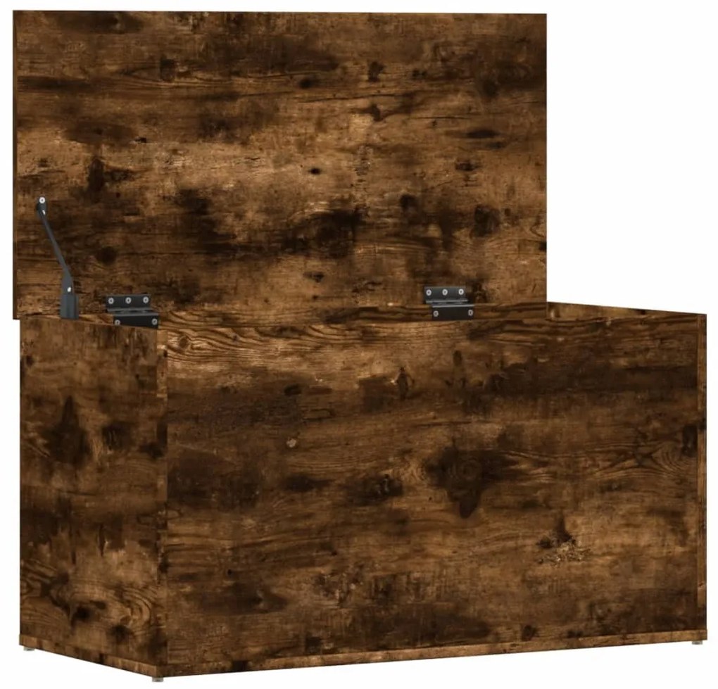 Arca de arrumação 84x42x46 cm derivados madeira carvalho fumado