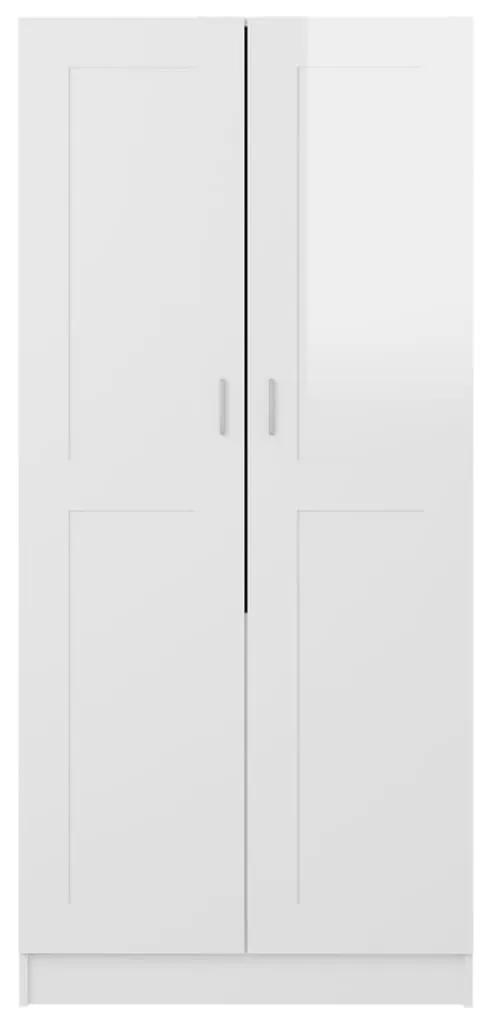 Roupeiro Olhão de 180 cm - Branco Brilhante - Design Moderno