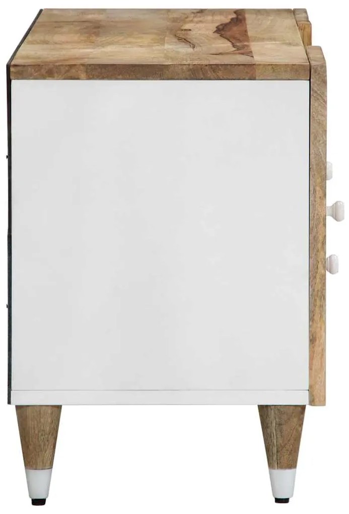 Móvel de TV 105x33,5x46 cm madeira de mangueira maciça