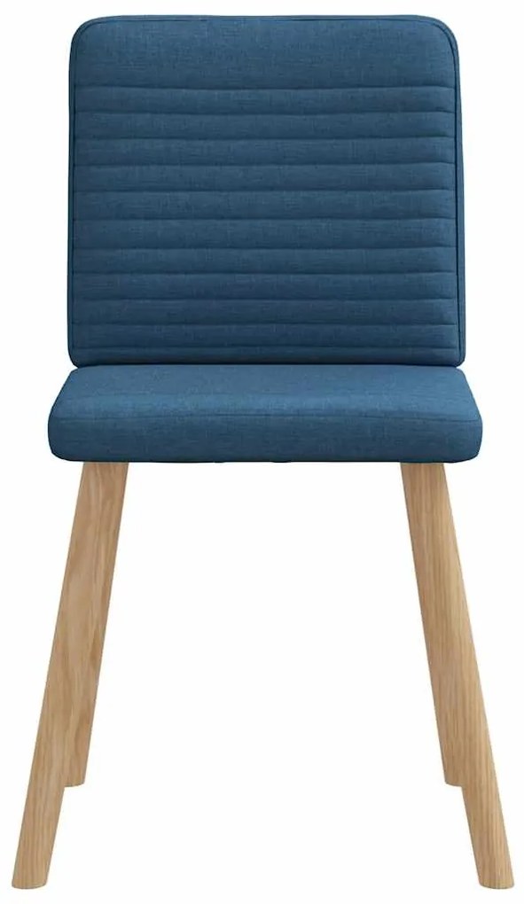 Cadeiras de jantar 6 pcs tecido azul