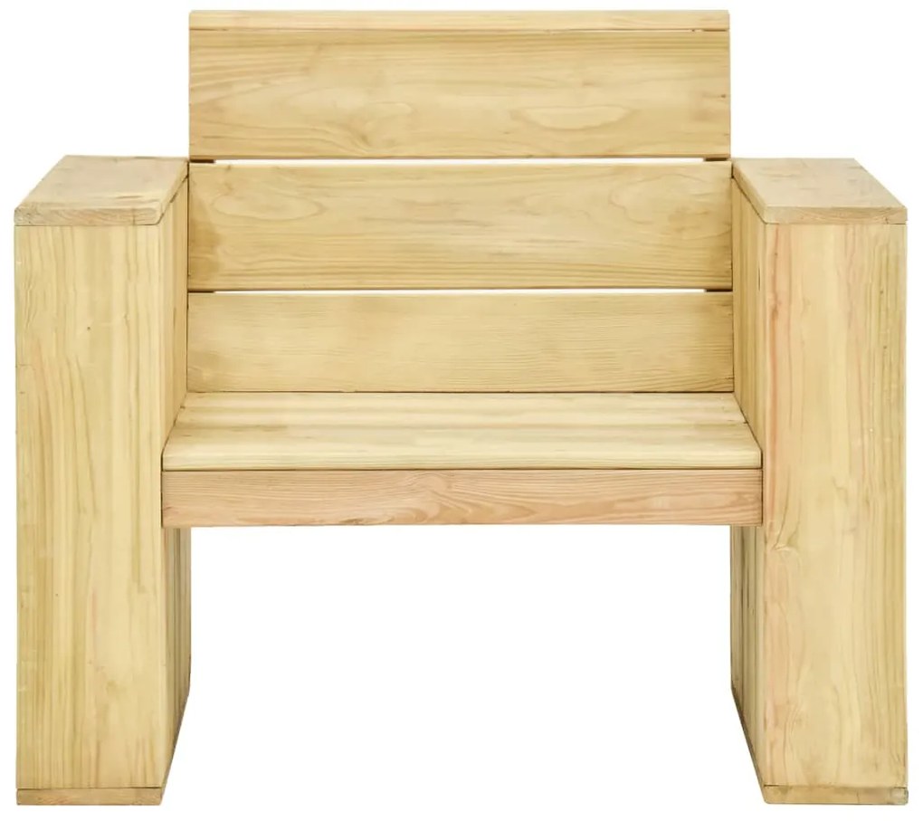 3 pcs conjunto móveis jardim madeira de pinho impregnada
