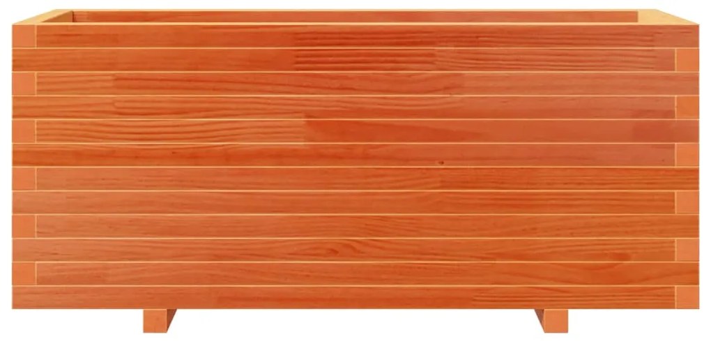 Vaso/floreira jardim 110x40x49,5 cm pinho maciço castanho mel