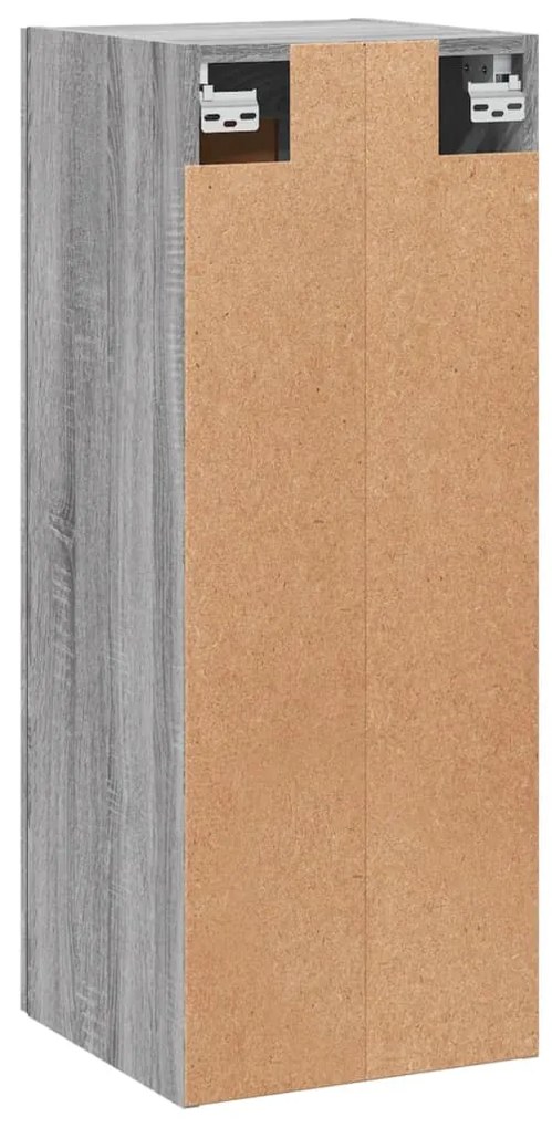 Armário de parede 34,5x34x90 cm derivados madeira cinza sonoma