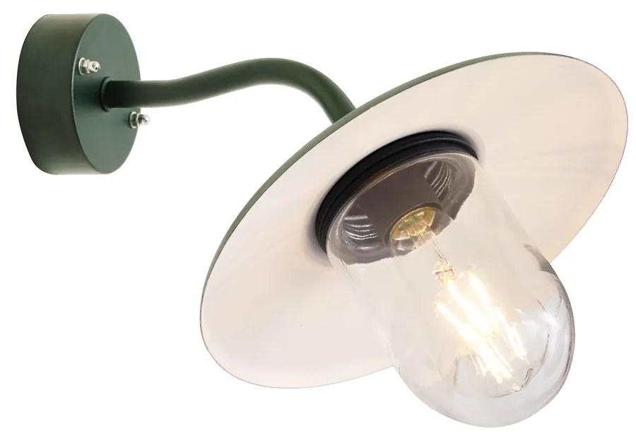 Candeeiro de Parede Exterior Verde Escuro IP44 - Munich Industrial