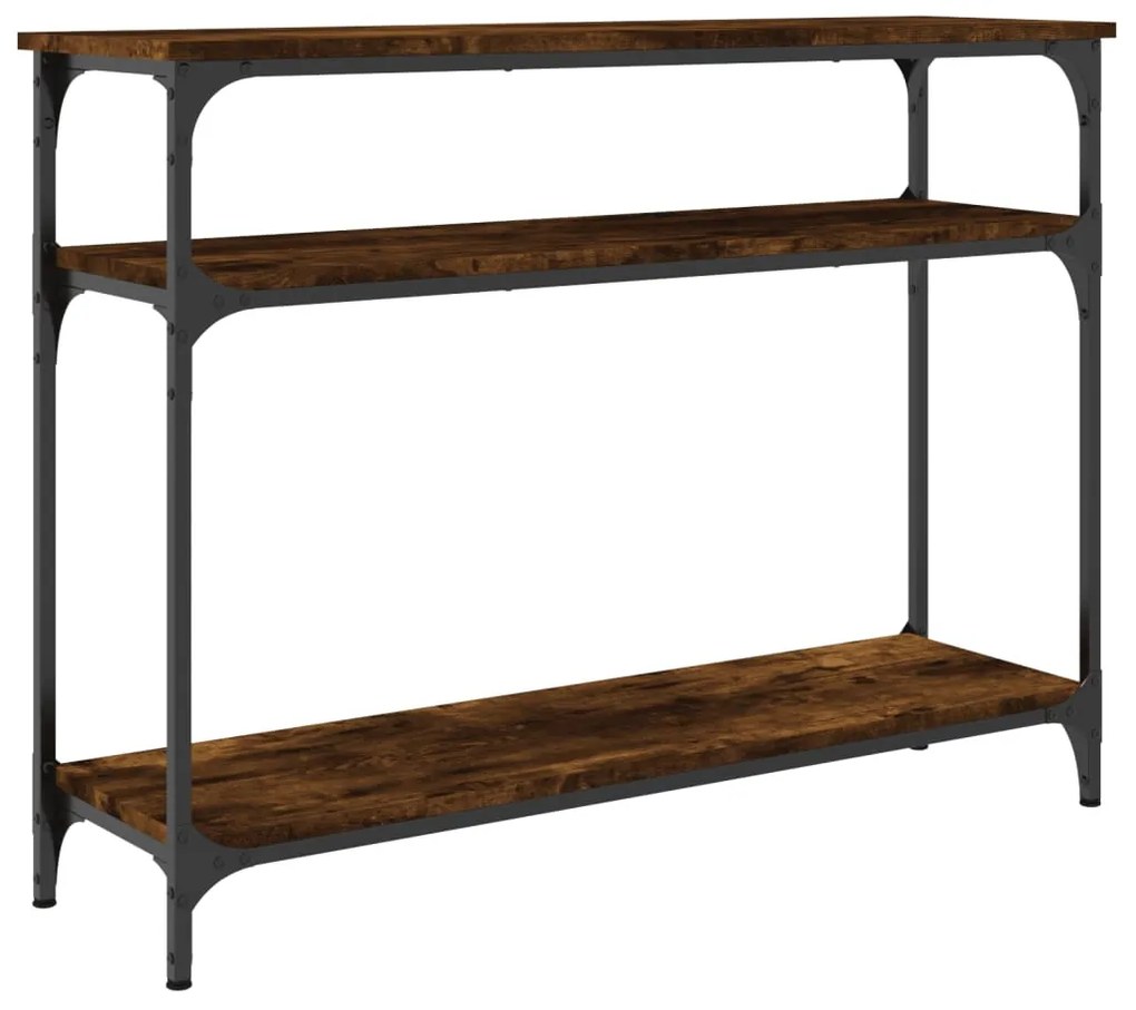 Mesa consola 100x29x75 cm derivados de madeira carvalho fumado