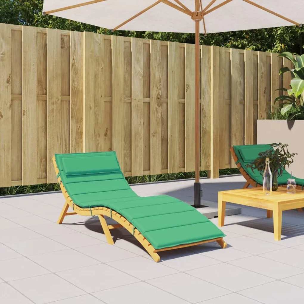 vidaXL Almofadão p/ espreguiçadeira 180x60x4 cm tecido oxford verde