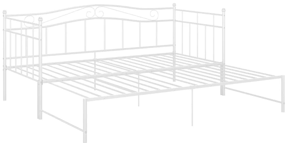 Estrutura sofá-cama de puxar 90x200 cm metal branco