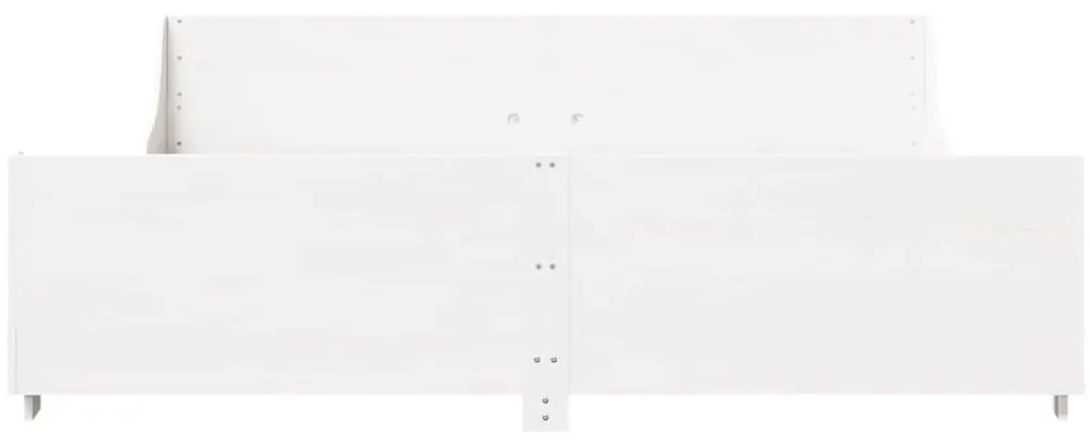 Cama sem colchão 180x200 cm madeira de pinho maciça branco