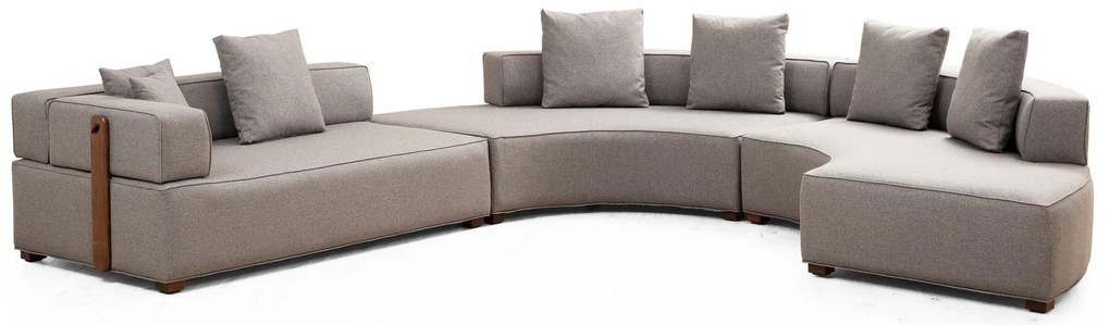 Sofá de Canto Gondol – Cinzento – 360 x 300 cm