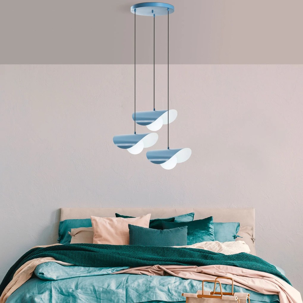Chandelier Vatoz – Azul Claro – Ø50 cm