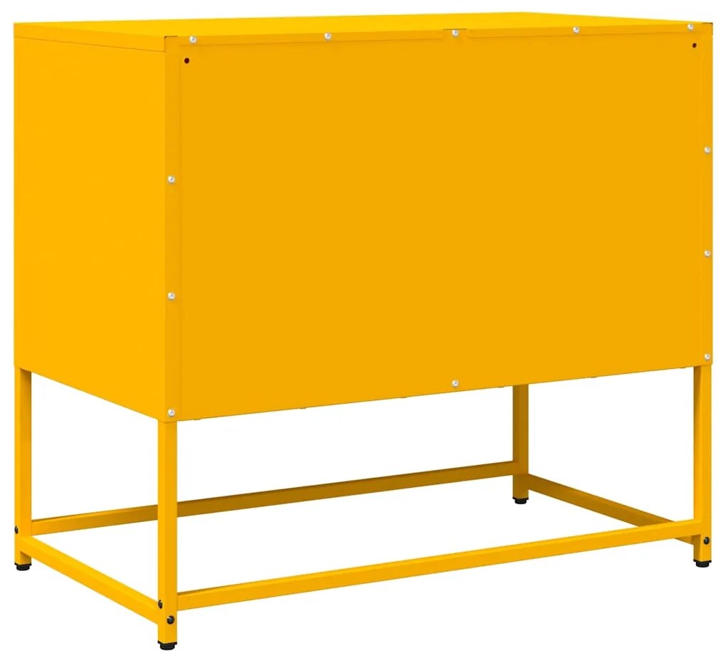 Móvel de TV 68x39x60,5 cm aço laminado a frio amarelo mostarda
