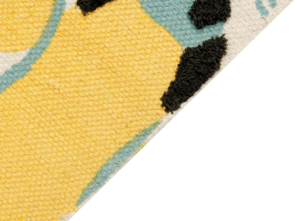 Tapete de algodão multicolor com motivo de animal 80 x 150 cm TUTUT Beliani