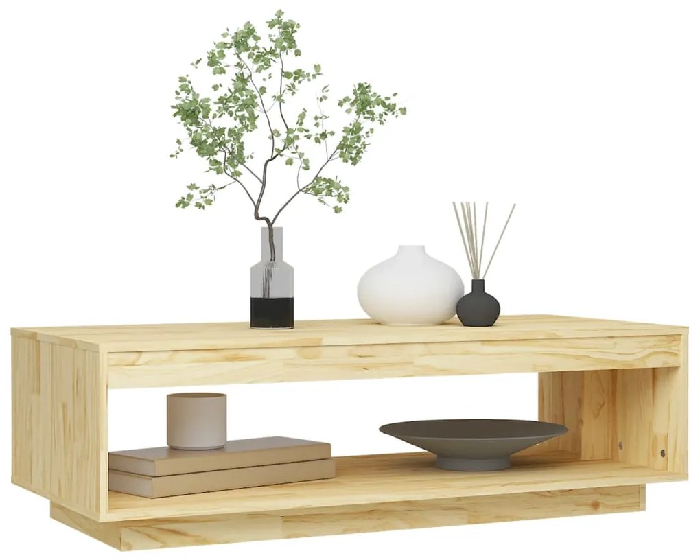 Mesa de centro 110x50x33,5 cm madeira de pinho maciça