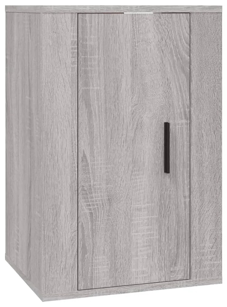 Conjunto móveis de TV 3 pcs madeira processada sonoma cinza