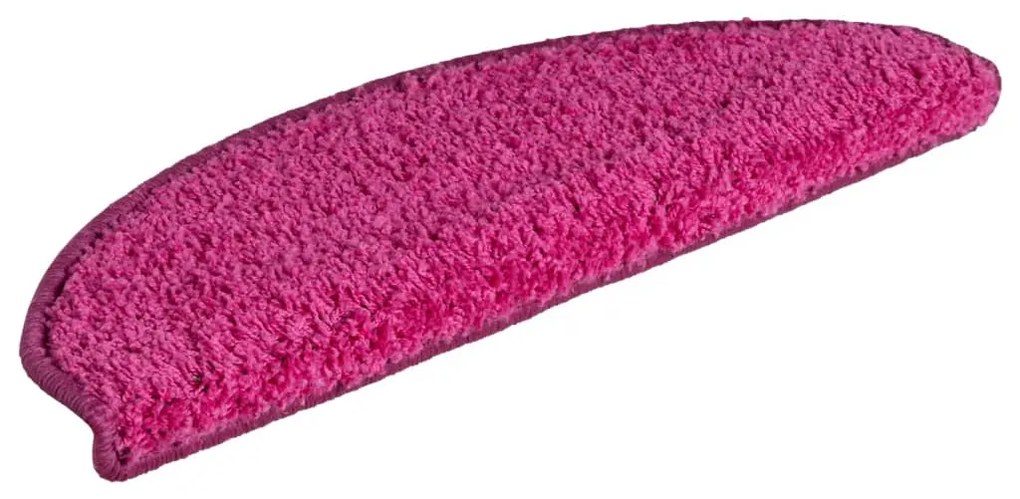 Tapete/carpete para degraus 15 pcs 65x21x4 cm rosa