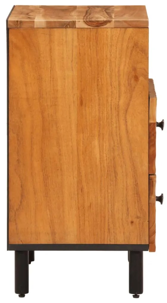 Mesa de cabeceira 50x33x60 cm madeira de acácia maciça