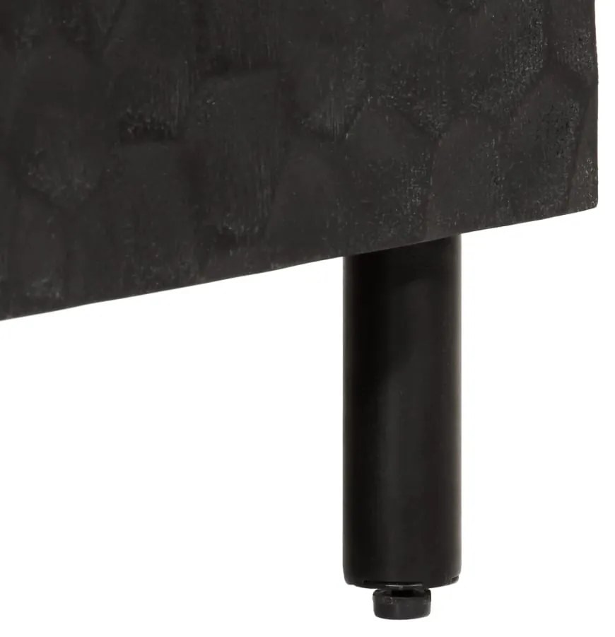 Móvel de apoio 80x33x75 cm madeira de mangueira maciça preto
