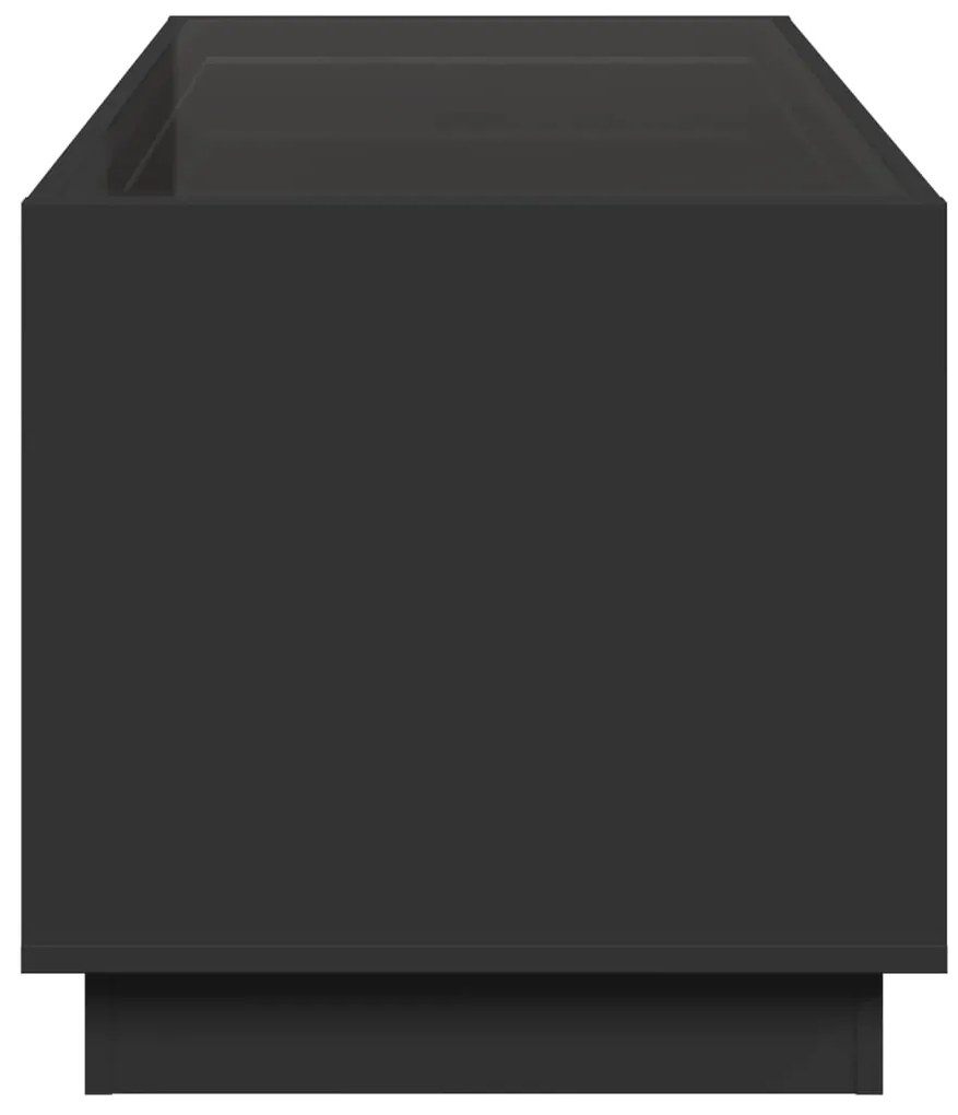 Mesa de centro luzes LED Infinity 70x50x50 cm preto