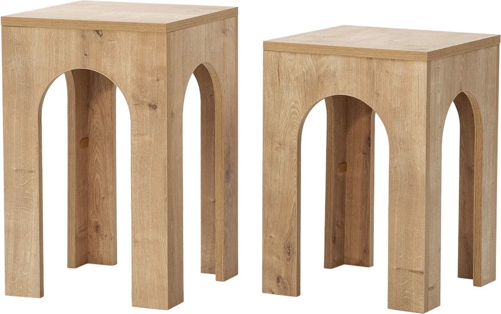 Conjunto de Mesas de Centro Collesium – Carvalho – 35x50 cm e 35x55 cm