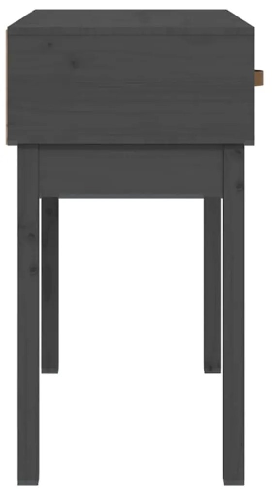 Mesa consola 76,5x40x75 cm madeira de pinho maciça cinzento