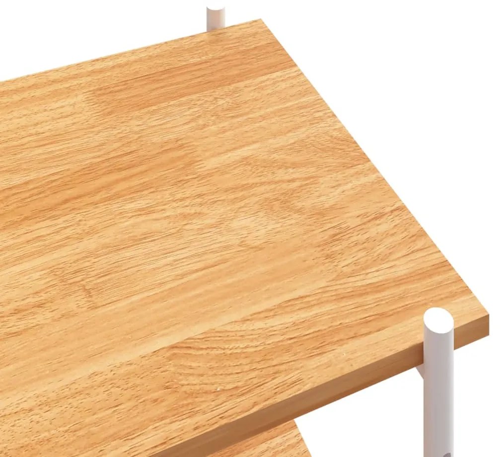 Unidade com 3 prateleiras 80x40x92 cm branco/cor de carvalho