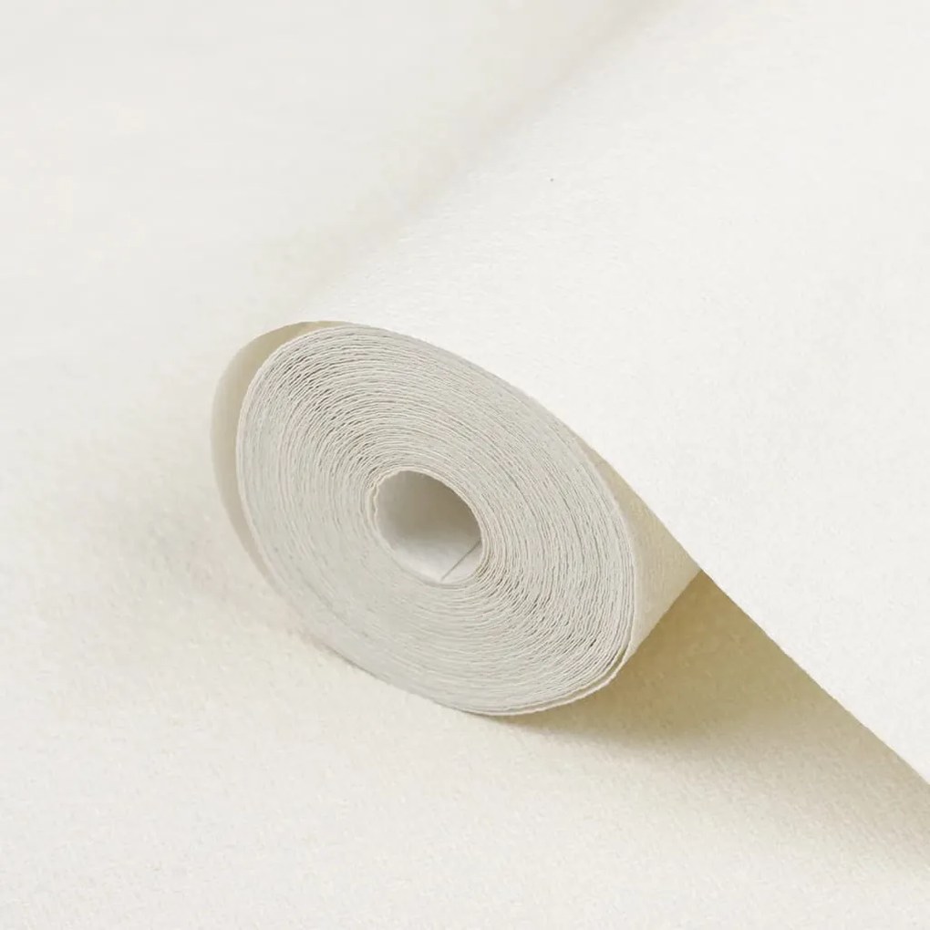 Papel parede 3D 10x0,53 m tecido não-tecido creme sólido