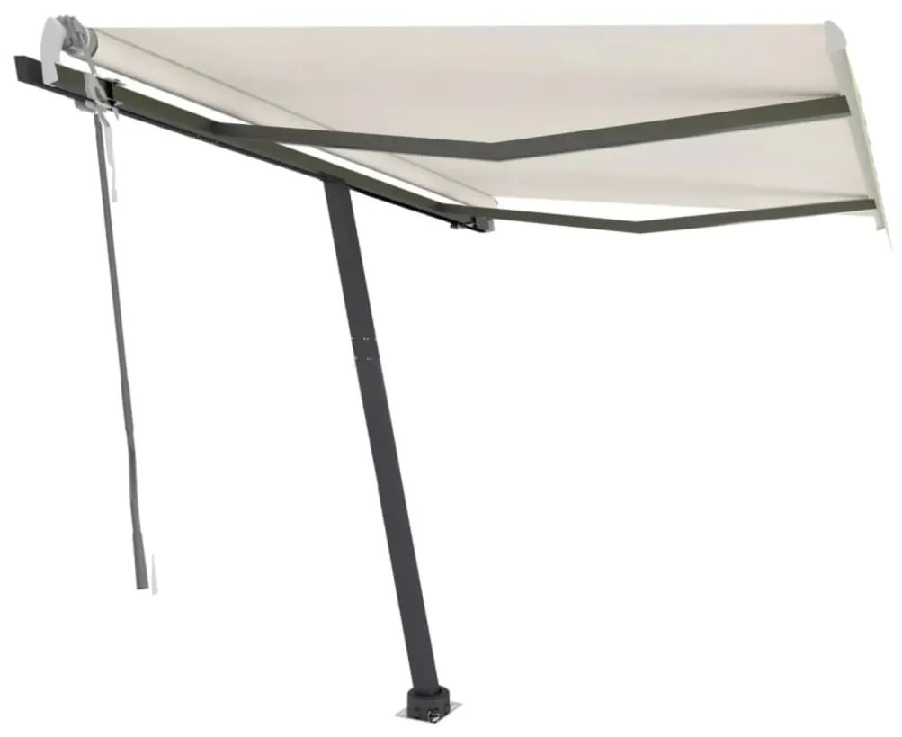Toldo retrátil manual independente 350x250 cm cor creme