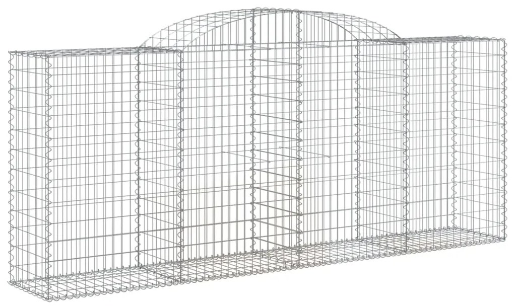 Cestos gabião arqueados 8pcs 300x50x120/140cm ferro galvanizado