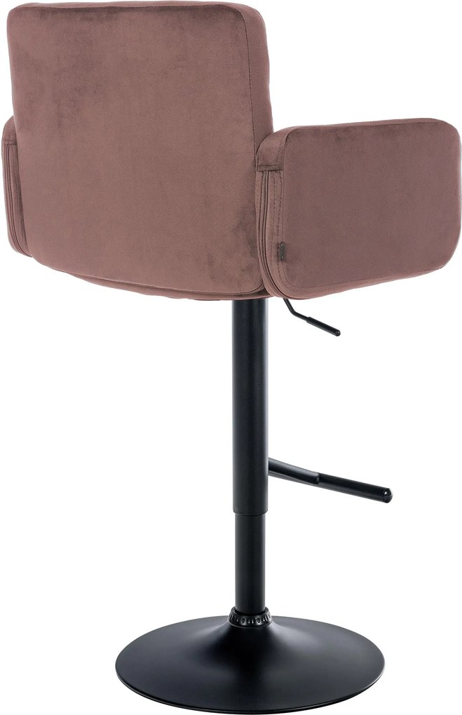 Banco de bar Los Angeles Veludo castanho