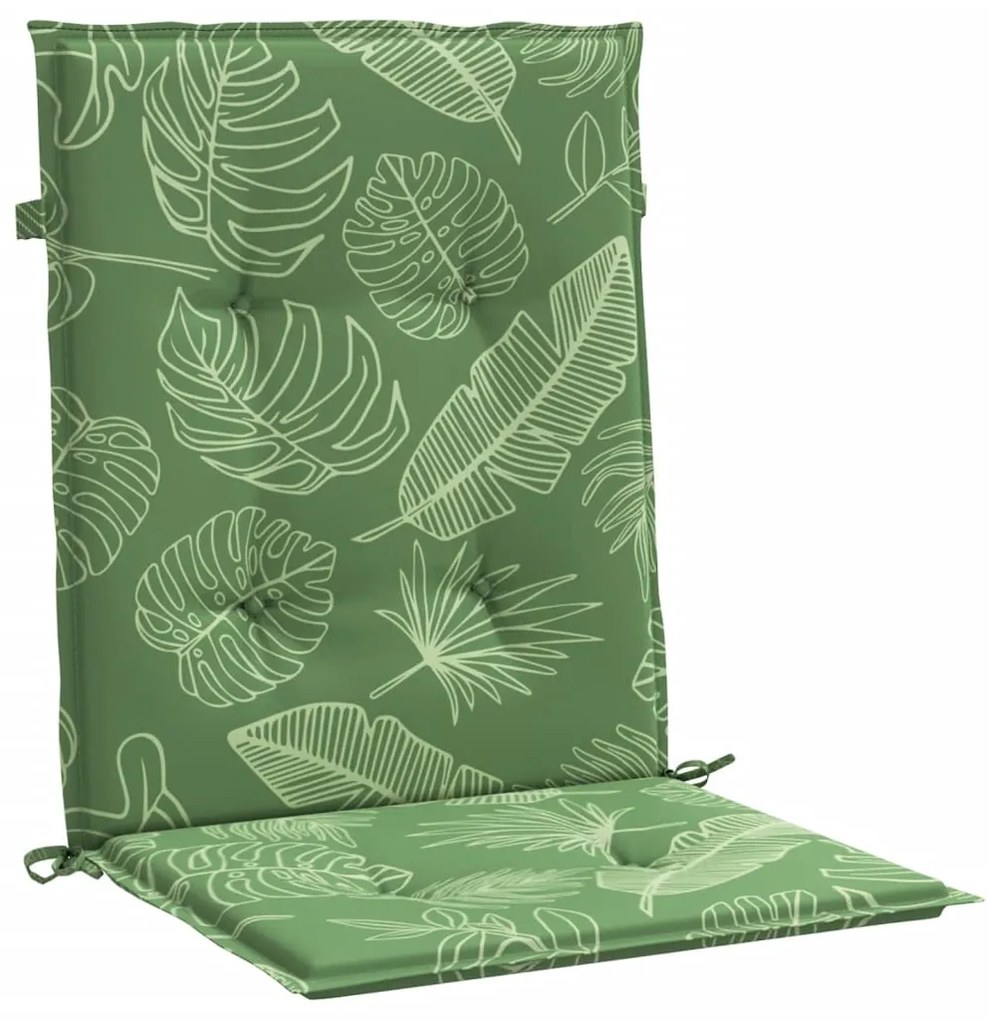 Almofadões cadeira de encosto baixo 4 pcs tecido padrão folhas