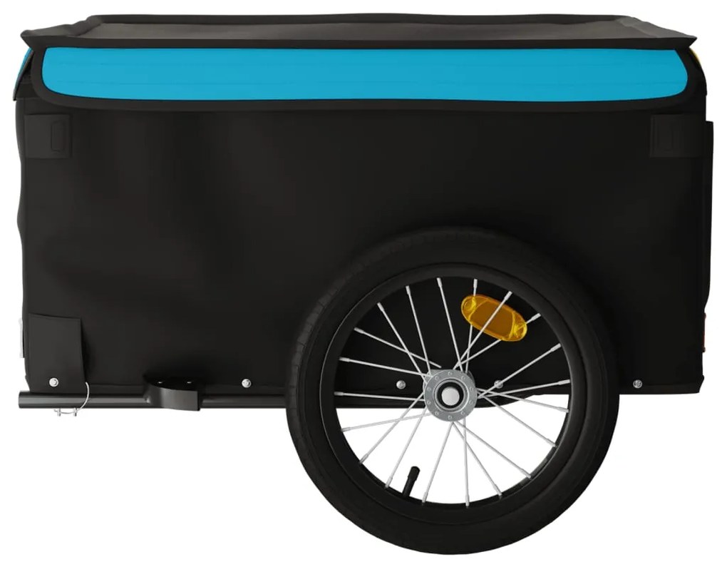 Reboque para bicicleta 45 kg ferro preto e azul