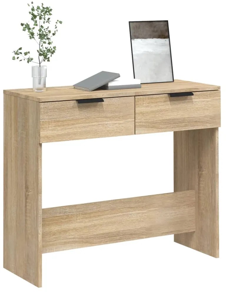 Mesa consola 90x36x75 cm derivados de madeira carvalho sonoma