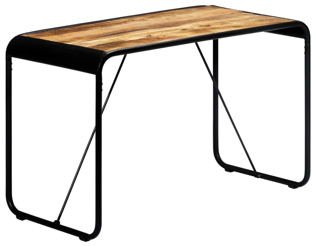 Mesa de jantar 118x60x76 cm madeira de mangueira maciça áspera