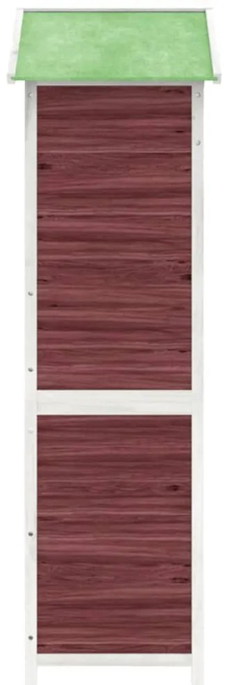 Abrigo p/ ferramentas jardim 120x53,5x170 cm pinho maciço moca