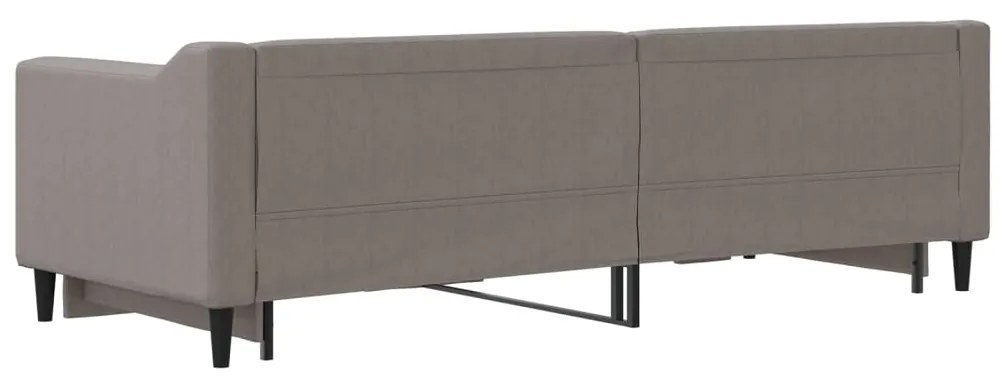 Sofá-cama com gavetão 80x200 cm tecido cinzento-acastanhado
