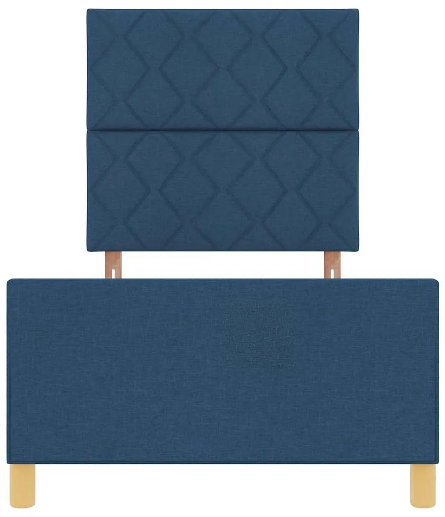 Cama Azul vidaXL 90x190 cm em Tecido