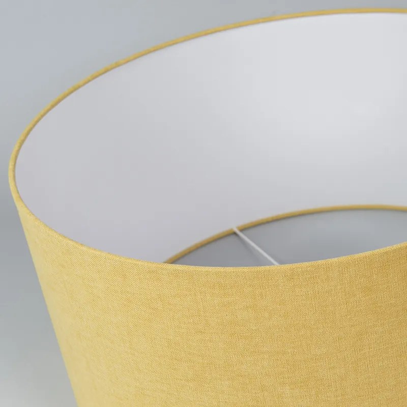 Abajur de tecido amarelo 50/50/25 Moderno