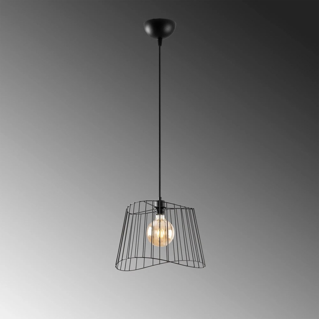 Candeeiro de Teto Byisoo – Preto – 40 x 40 cm